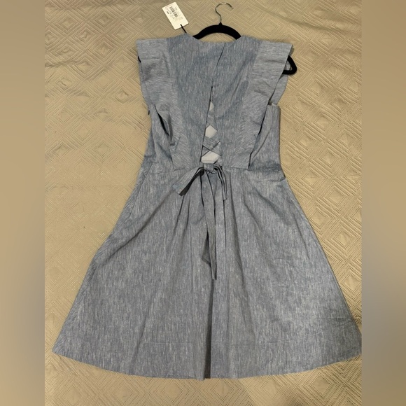 Elegant Blue Midi Dress - Picture 5 of 9